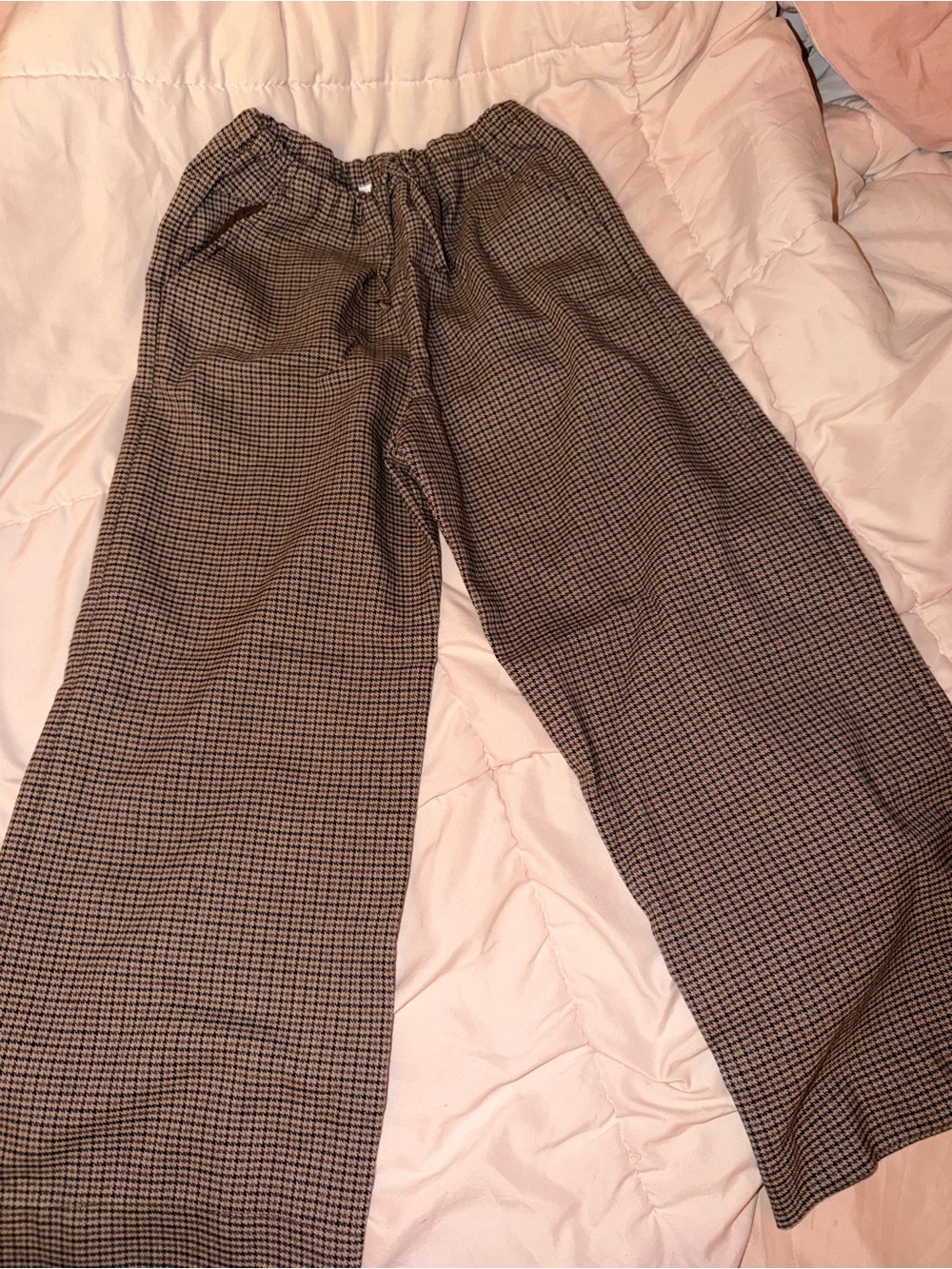 Little Girls Zara Plaid Wide-Leg Chinos